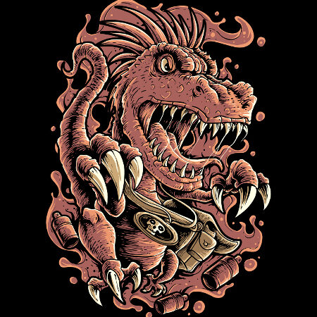 T-rex graphic t-shirt design