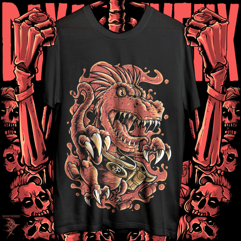 t-rex graphic t-shirt design