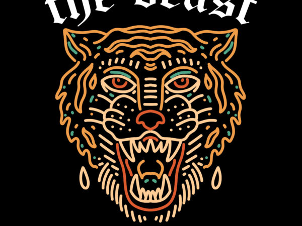 The beast graphic tshirt design for sale