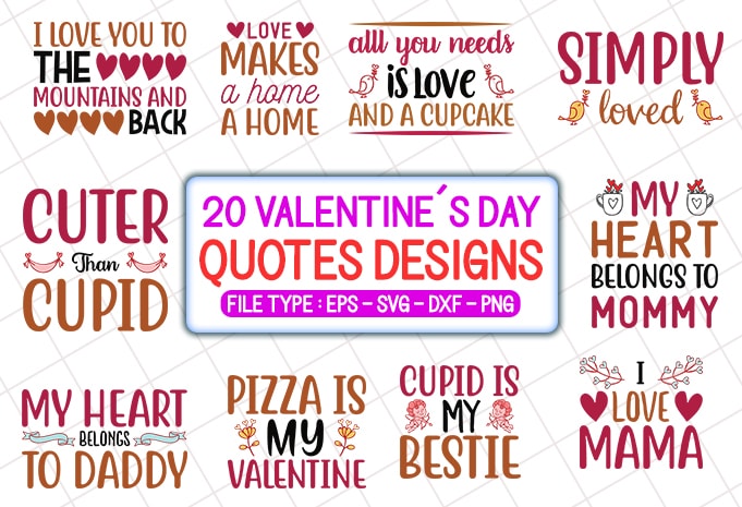 20 valentine’s day t shirt designs bundle, valentine’s day svg bundle, valentine’s day craft bundle, valentine’s day cutfiles