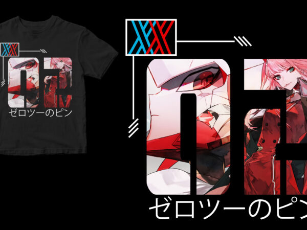Zero two anime t shirt graphic design