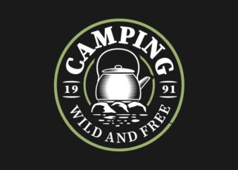 Camping Teapot t shirt vector file