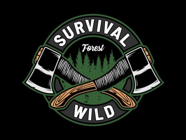 Survival ax t shirt template vector Survival ax t shirt template vector