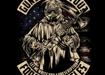 GUNS OFFEND YOU t shirt design template