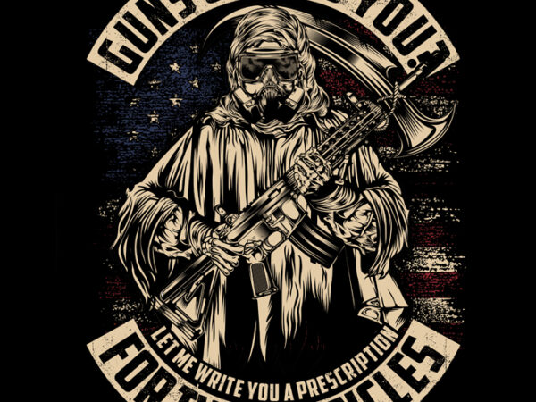 Guns offend you t shirt design template