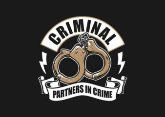 Criminal t shirt vector file