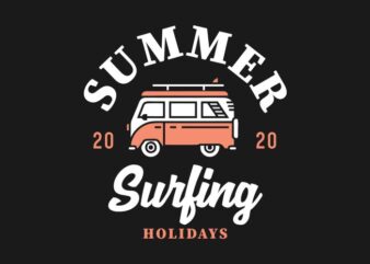 Summer Surfing t shirt template vector