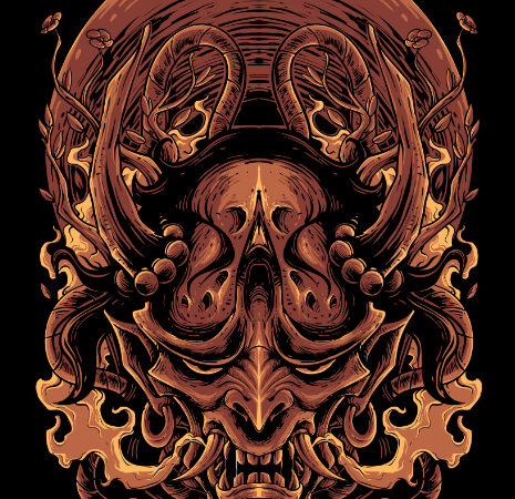 Oni demon tshirt design