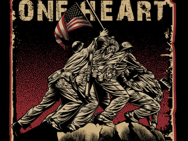 One flag, one land, one heart, one nation t shirt design online