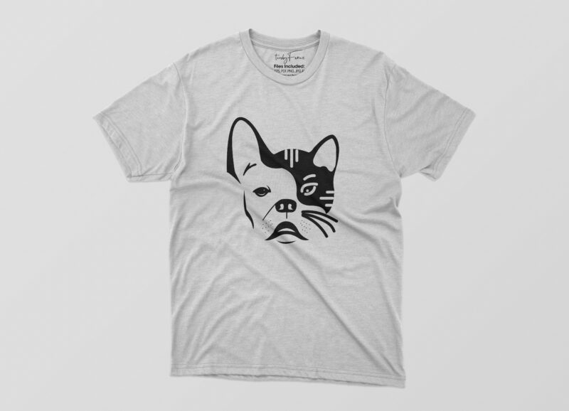 Cat and Dog Tshirt Design