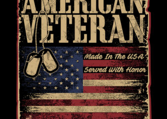 AMERICAN VETERAN t shirt vector