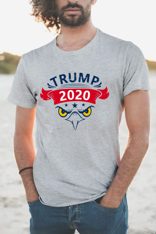 Trump 2020 t shirt design, American election 2020, Trump 2020 campaign, American slogans, American flag, vector t-shirt Design, Best selection Donald trump t shirt design