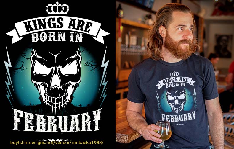 12 birthday skull king are born PART#2 tshirt design bundle january february march apryl may june july august september october november december PSD File editable text