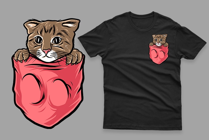 pocket cat funny cute