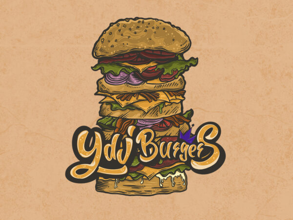 Burgers t-shirt design Burgers t-shirt design