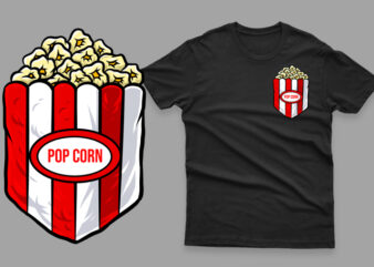 pocket pop corn t shirt illustration