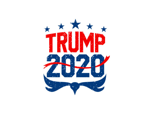 Trump 2020, campaign slogan t-shirt design. eps svg png