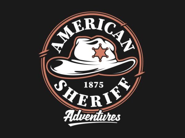 American sheriff t shirt vector