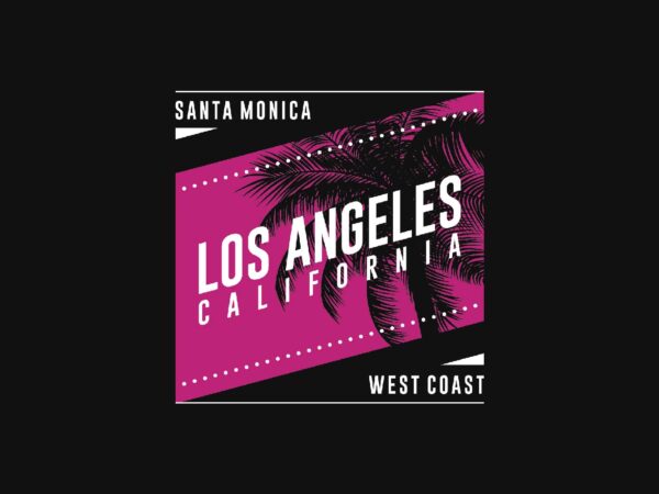 Los angeles california tropical t-shirt design