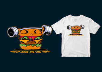 burger lover everyday, funny design gym