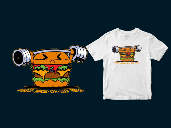 Burger lover everyday, funny design gym