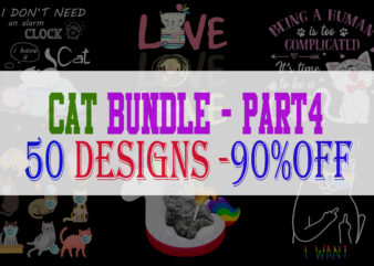 Cat Bundle Part 4 – 50 Design -90% OFF