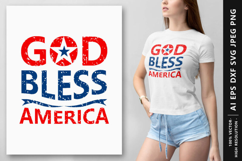God Bless America, T-shirt design vector eps svg png