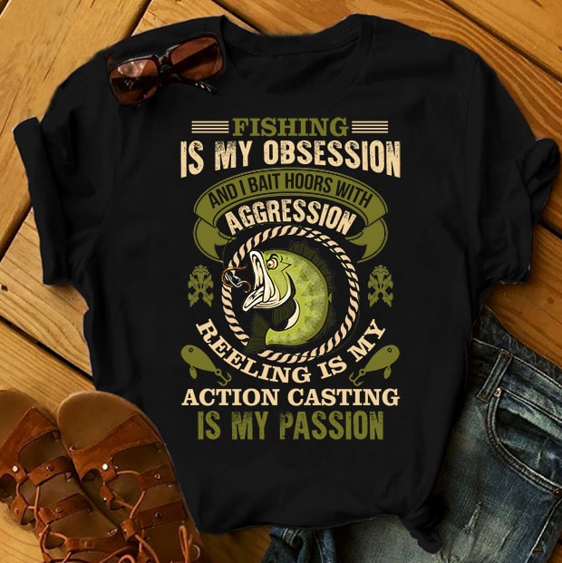 t-shirt vector Fishing Bundle Part 1 - 50 Designs - 90% OFF