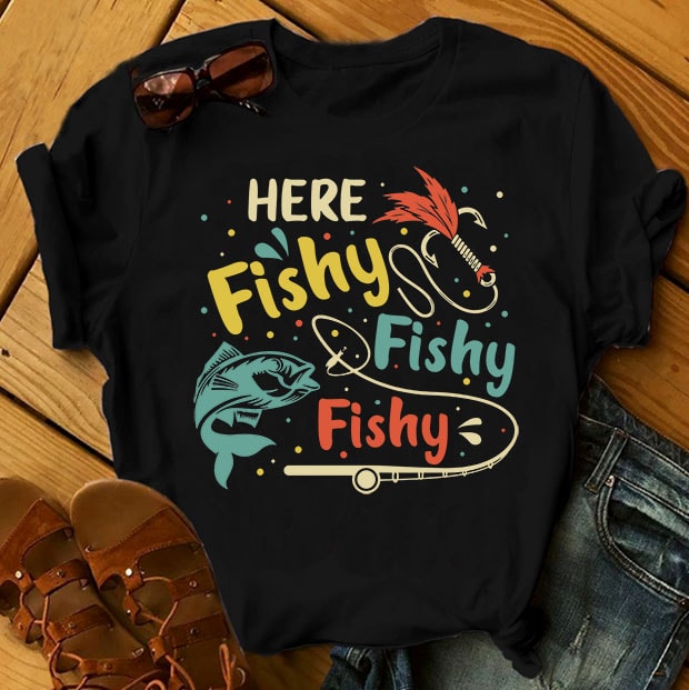 t-shirt vector Fishing Bundle Part 1 - 50 Designs - 90% OFF