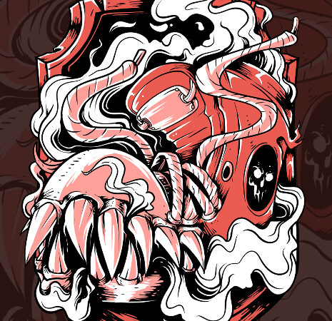 Sneaker monster tshirt design