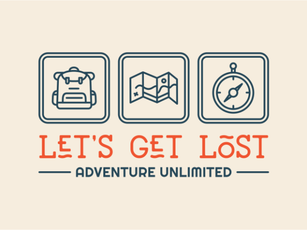 Let’s get lost design for sale