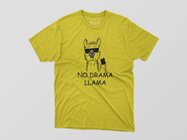No-drama-llama tshirt design