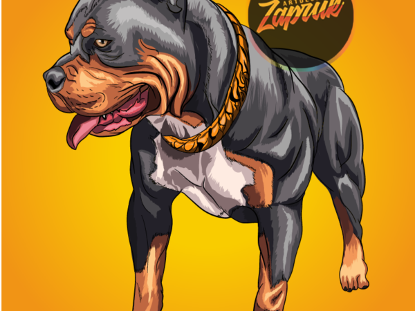 Png illustration rottweiler dog cartoon artwork for sale t shirt illustration