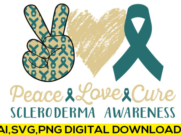 Peace love cure scleroderma awareness tshirt