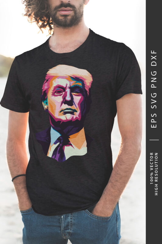 Donald Trump WPAP Pop Art Vector EPS SVG PNG