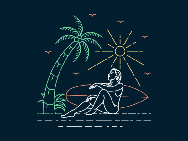 Sexy summer 2 t shirt template vector