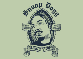 Snoop Dogg t shirt template vector