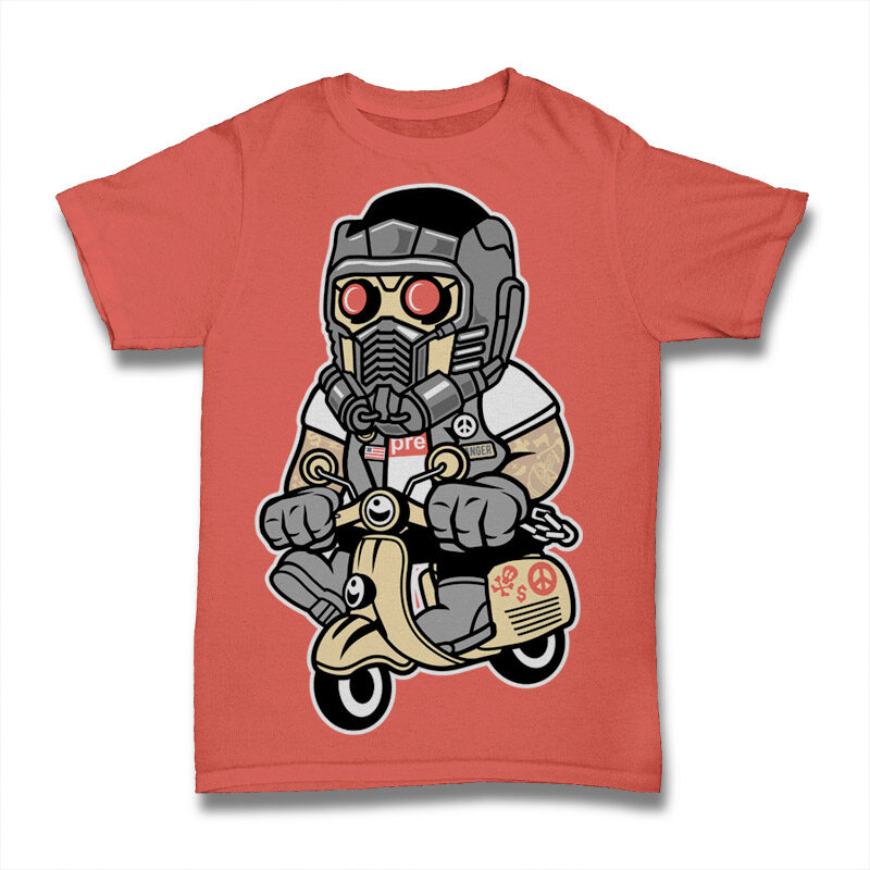 39 Pop Culture Cartoon Tshirt Design Bundle #2