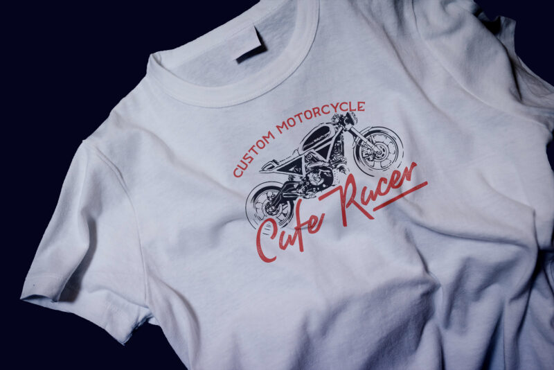 Custom Motorsycle Cafe Racer Tshirt Design