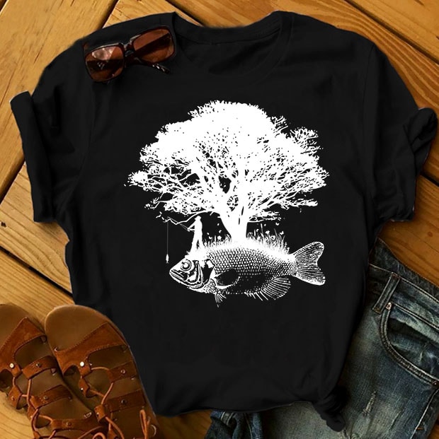 t-shirt vector Fishing Bundle Part 1 - 50 Designs - 90% OFF