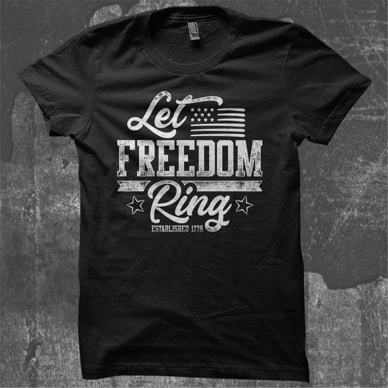 Typography American Themes – Let Freedom Ring