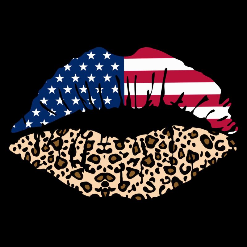 4th of July svg, USA lips Kiss svg, Fourth of July SVG, lips kiss 4th of July Svg, Patriotic SVG, America Svg, Cricut, Silhouette Cut