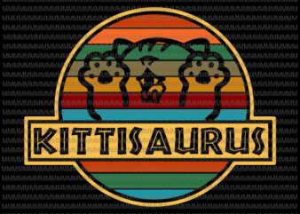 Kittisaurus vector, Kittisaurus svg, cat svg, funny cat svg, vector, png, dxf, eps files for Cricut, Shilhouette