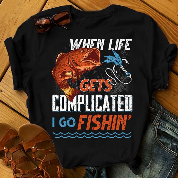 t-shirt vector Fishing Bundle Part 1 - 50 Designs - 90% OFF