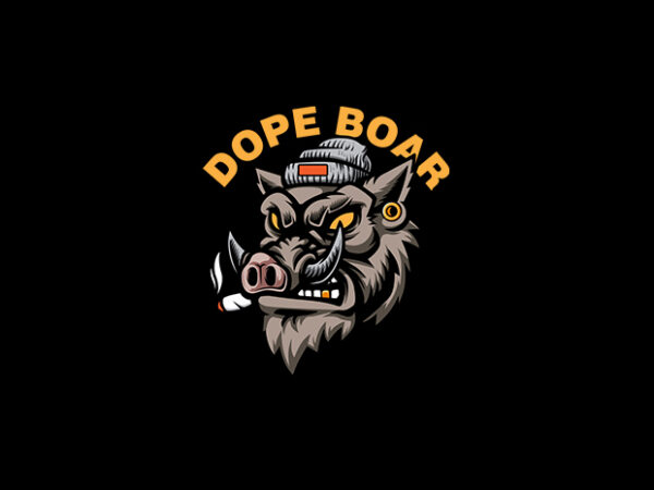 Dope boar vector t-shirt design