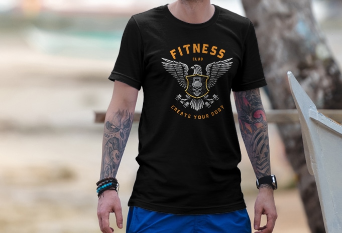 Fitness Club vector t-shirt design