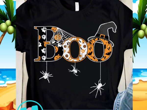 Boo svg, ghost svg, candy svg, witch hat svg, halloween svg, happy halloween day svg t shirt template