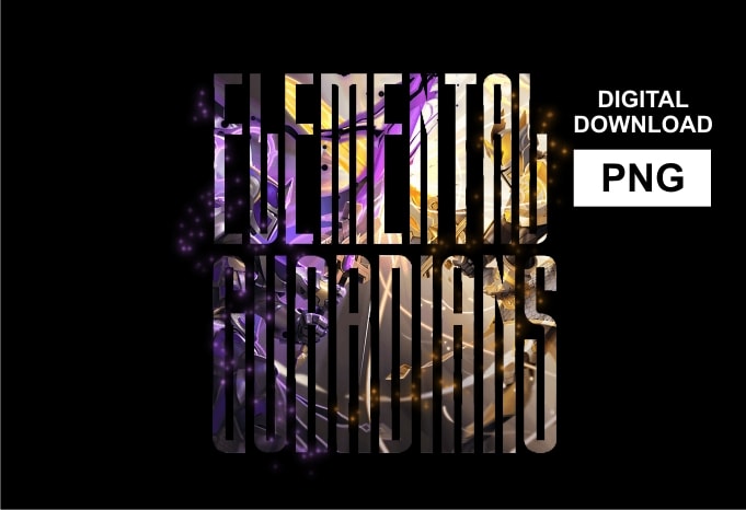 Elemental Guardians – PNG Tshirt Design Sublimation for sale