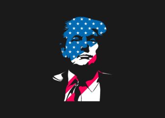 Donald Trump with American Flag Vector T-shirt Design