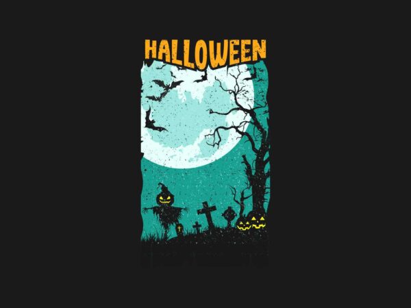 Halloween illustration silhouette, t shirt design eps svg png